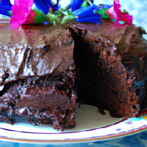 Decadent Homemade Chocolate Cake with Frosting by Kara
