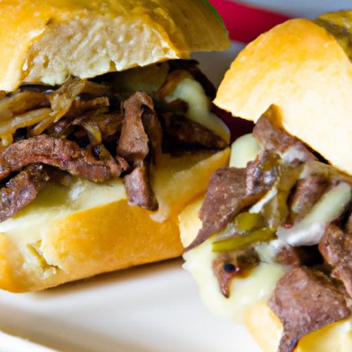 Mini Philly Cheesesteak ⁢Sliders: Big Flavor in Bites