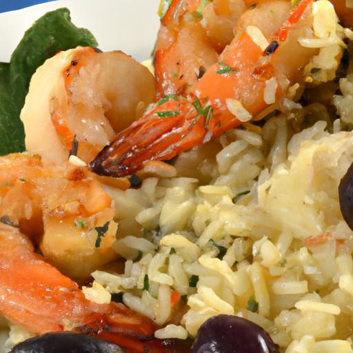 Mediterranean Medley: Greek Shrimp with Orzo, Feta & Olives
