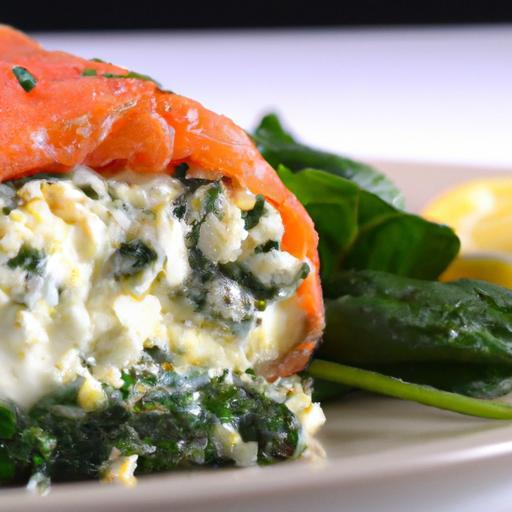 Delicious Baked Stuffed Salmon with Spinach & Feta Delight