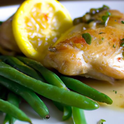 Zesty Lemon garlic Butter Chicken‌ Thighs with Green Beans ⁣Skillet