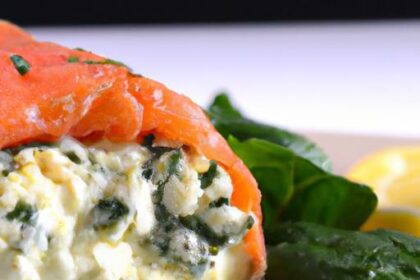 Delicious Baked Stuffed Salmon with Spinach & Feta Delight