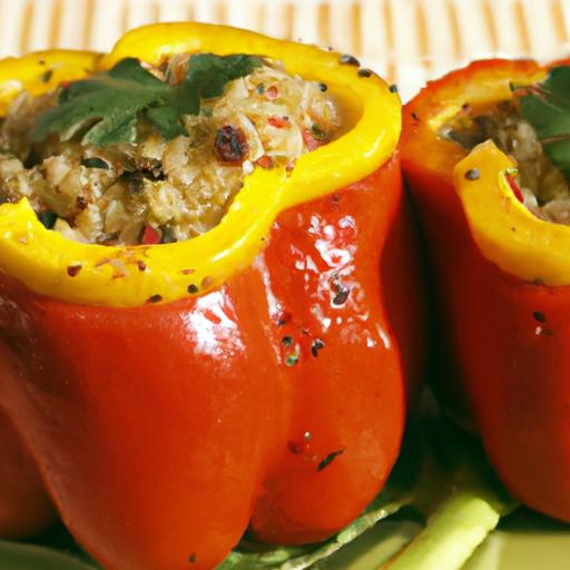 Savory Turkey & ‍Quinoa ⁢Stuffed​ Peppers:⁢ Nutritious Delight